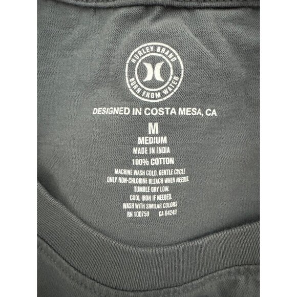 Hurley T-Shirt Mens Size M Gray‎ Sugar Skulls Day Of The Dead Dia De La Muertos - Picture 4 of 4
